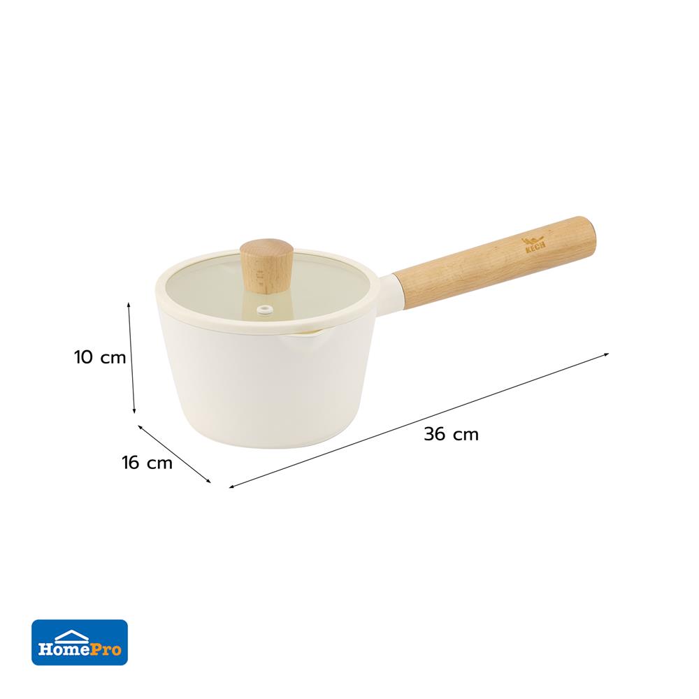 หม้อด้าม 16 ซม. KECH GROWTH IH สีครีม