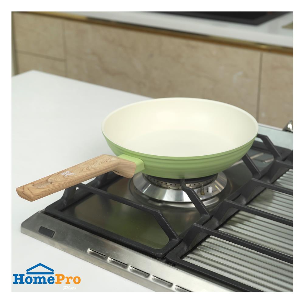 กระทะตื้น 28 ซม. KECH ELLE IH สีเขียว