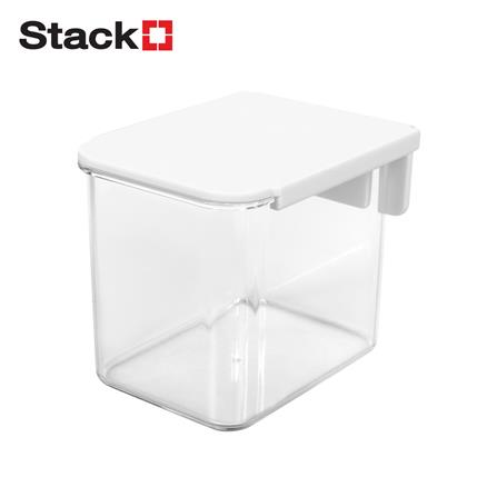 กล่องใสพร้อมฝา STACKO TIDY SIZE S 8x8x10 ซม. สีขาว_0