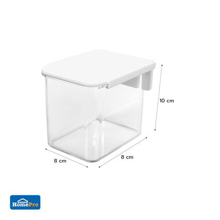 กล่องใสพร้อมฝา STACKO TIDY SIZE S 8x8x10 ซม. สีขาว_6