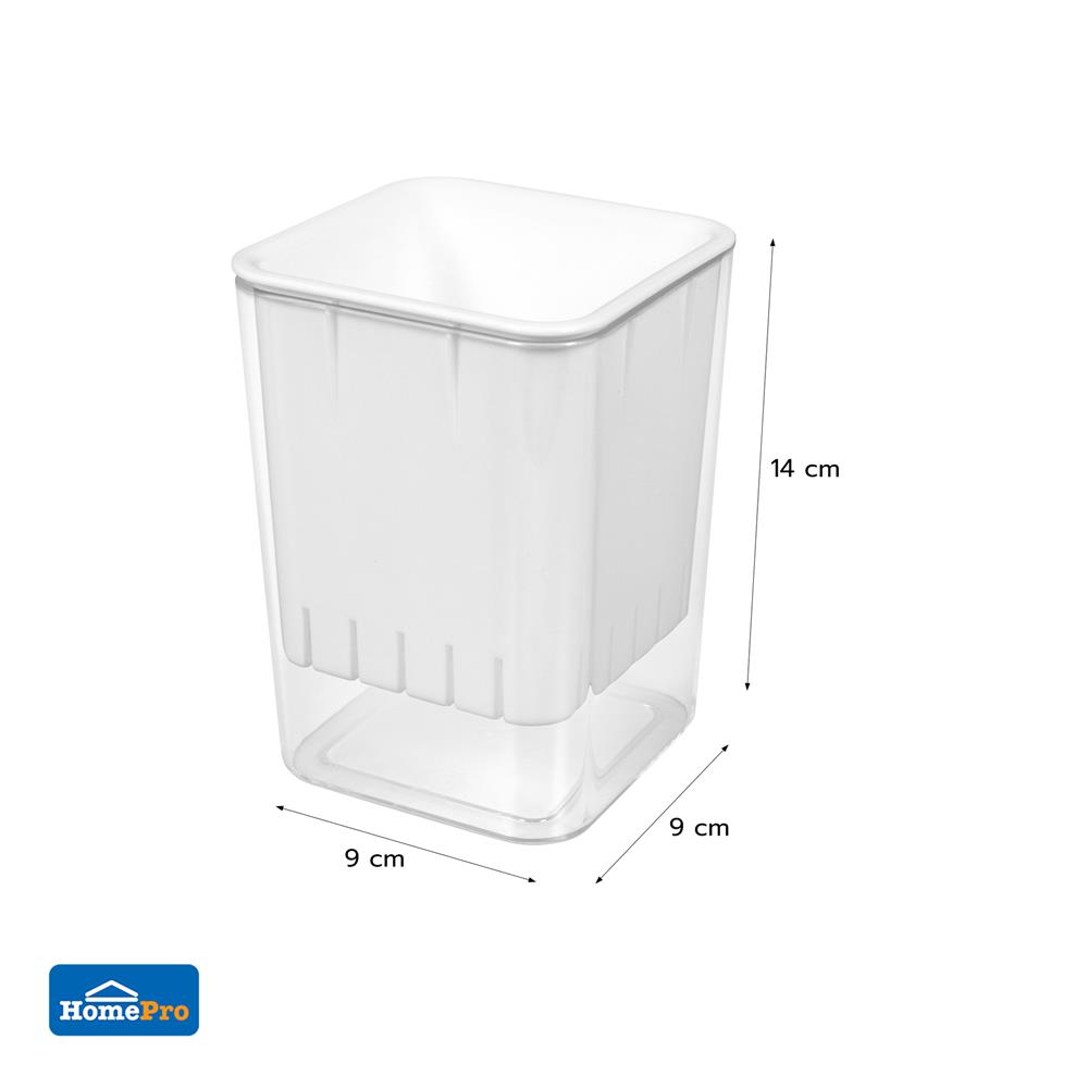 กล่องใส STACKO TIDY SIZE M 9x9x14 ซม. สีขาว