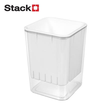 กล่องใส STACKO TIDY SIZE M 9x9x14 ซม. สีขาว_0