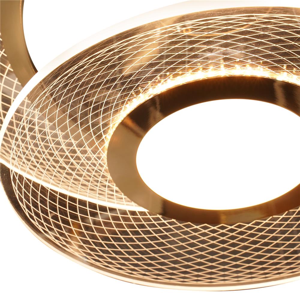 ไฟช่อ LED CARINI H2401 37 วัตต์ DAYLIGHT/COOL WHITE/WARM WHITE สีทอง/ใส 2 หัว