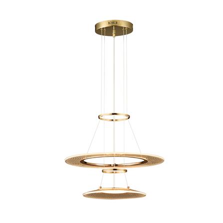 ไฟช่อ LED CARINI H2401 37 วัตต์ DAYLIGHT/COOL WHITE/WARM WHITE สีทอง/ใส 2 หัว