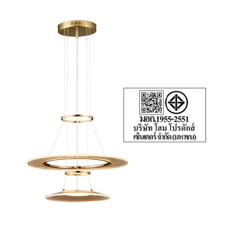 ไฟช่อ LED CARINI H2401 37 วัตต์ DAYLIGHT/COOL WHITE/WARM WHITE สีทอง/ใส 2 หัว_7