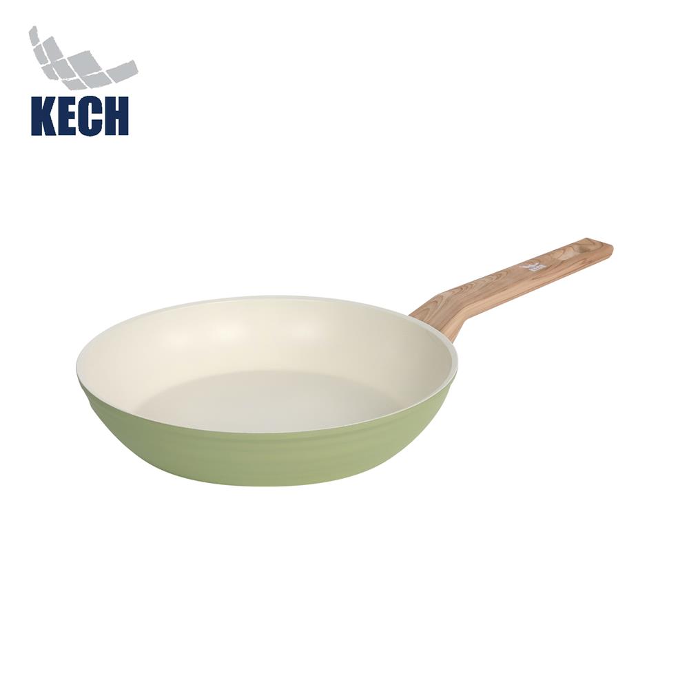 กระทะตื้น 24 ซม. KECH ELLE IH สีเขียว