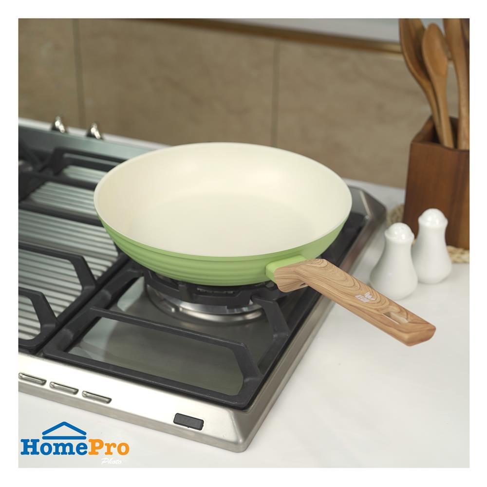 กระทะตื้น 24 ซม. KECH ELLE IH สีเขียว