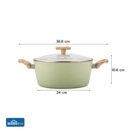 หม้อ 24 ซม. KECH ELLE IH สีเขียว_7