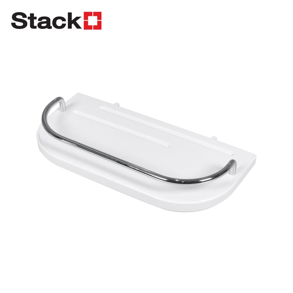 ถาดแขวนพร้อมราวกันตก STACKO TIDY SIZE S 22x4.6x11 ซม. สีขาว_1