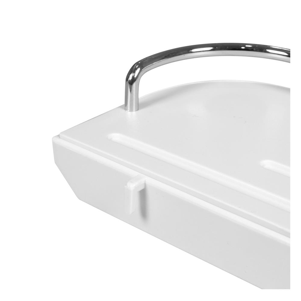 ถาดแขวนพร้อมราวกันตก STACKO TIDY SIZE S 22x4.6x11 ซม. สีขาว