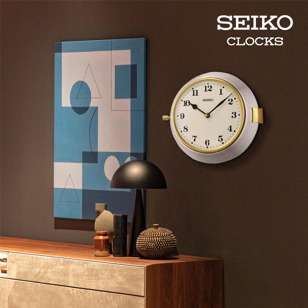 นาฬิกาแขวน SEIKO CLOCKS QXA761A 8X8.8 นิ้ว สีเงิน/ขาว