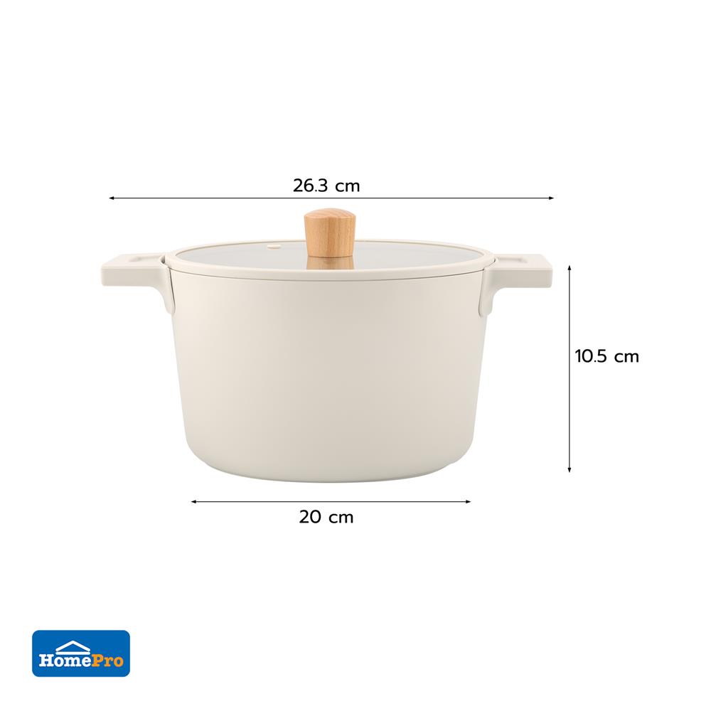 หม้อ 20 ซม. KECH GROWTH IH สีครีม