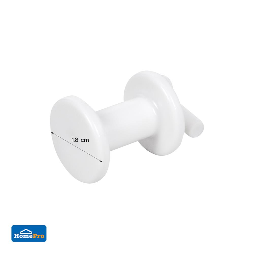 หมุดพลาสติกเดี่ยว 3 ชิ้น STACKO TIDY 1.8x1.8x1.8 ซม. สีขาว