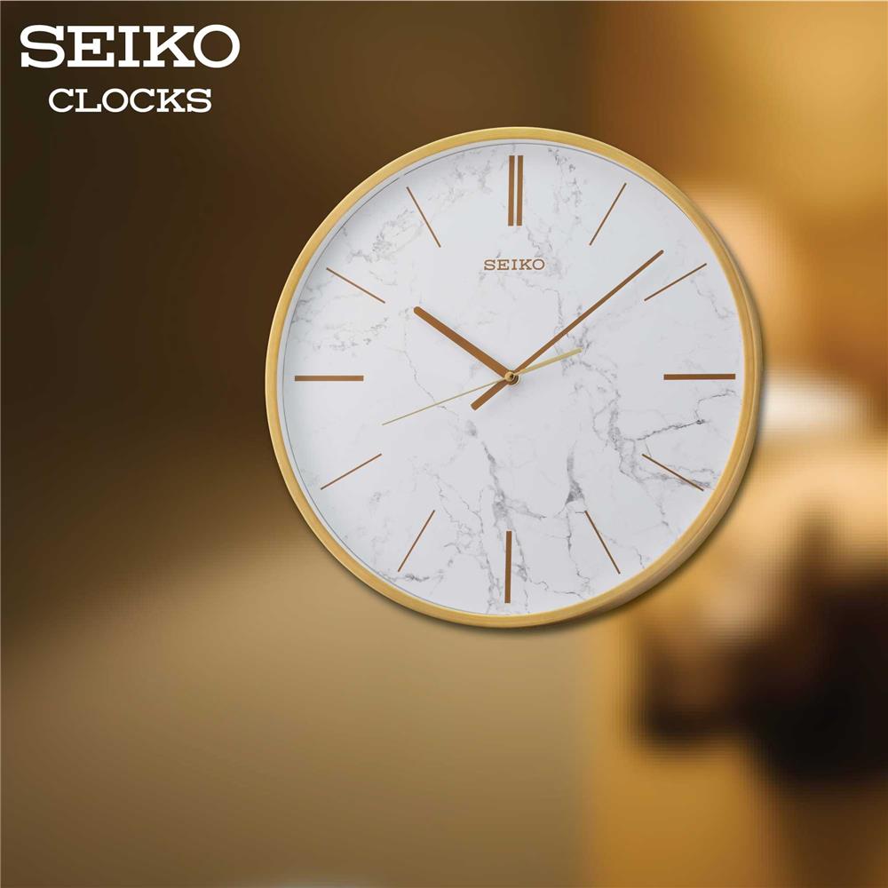 นาฬิกาแขวน SEIKO CLOCKS QXA760G 15.9 นิ้ว สีทอง