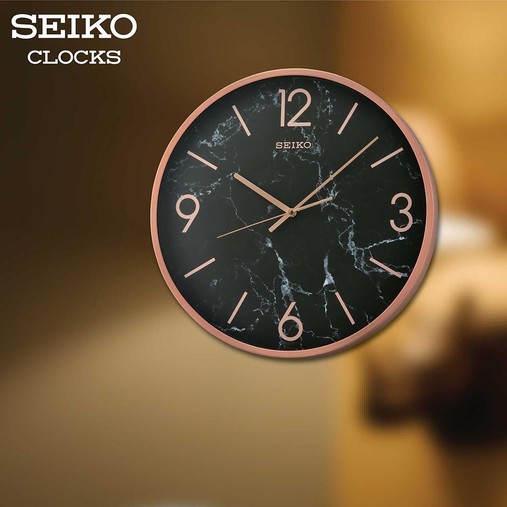 นาฬิกาแขวน SEIKO CLOCKS QXA760P 15.9 นิ้ว สีพิงค์โกลด์