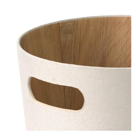 กล่องผ้ากลมทรงสูง STACKO PETA 25X25X30 ซม. สีครีม_2