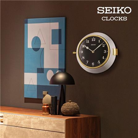 นาฬิกาแขวน SEIKO CLOCKS QXA761S 8X8.8 นิ้ว สีเงิน/ดำ_4