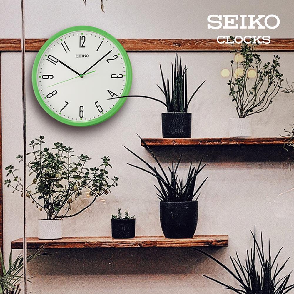 นาฬิกาแขวน SEIKO CLOCKS QHA011M 12 นิ้ว สีเขียว