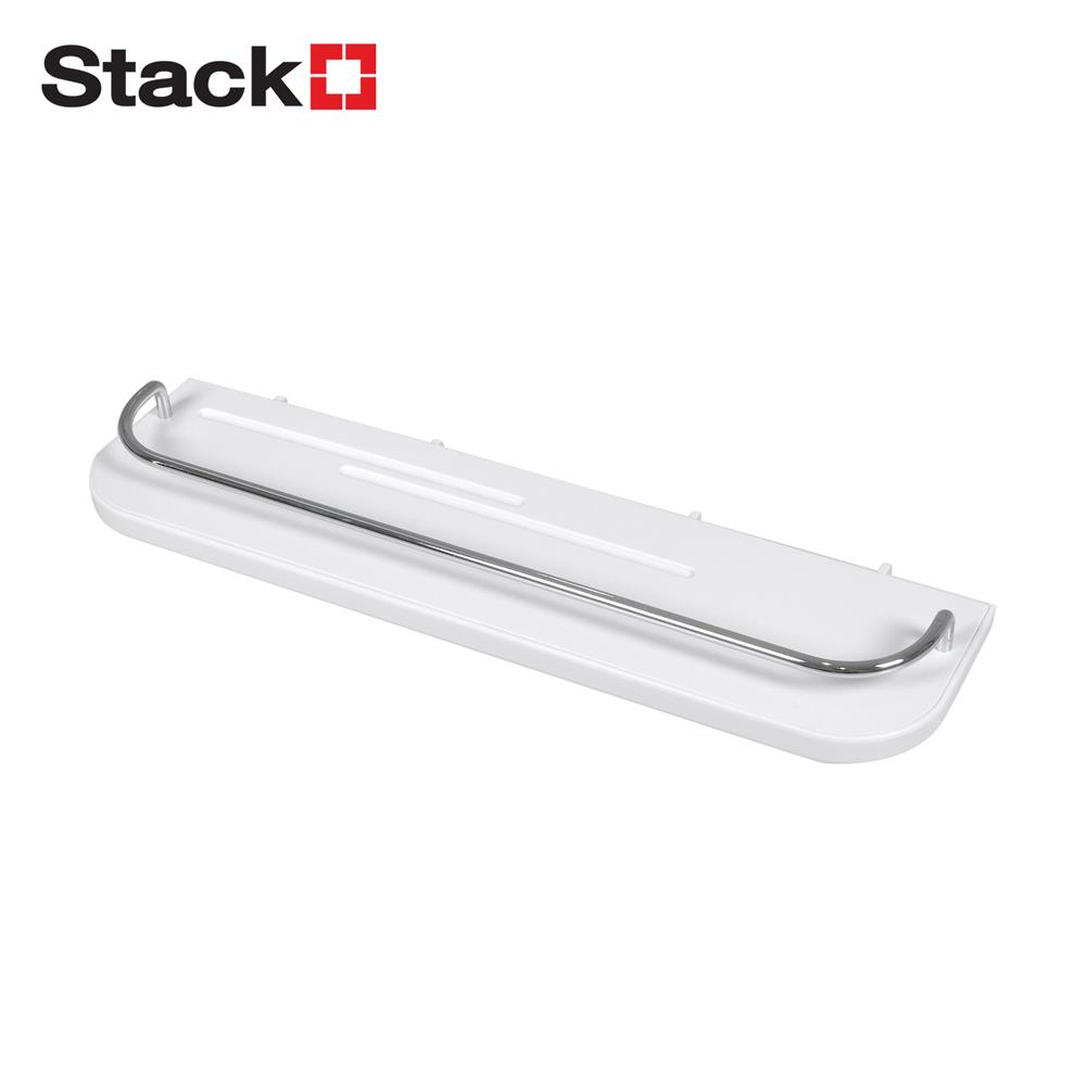 ถาดแขวนพร้อมราวกันตก STACKO TIDY SIZE M 37.5x4.6x10 ซม. สีขาว_1