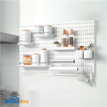 ถาดแขวนพร้อมราวกันตก STACKO TIDY SIZE M 37.5x4.6x10 ซม. สีขาว_4