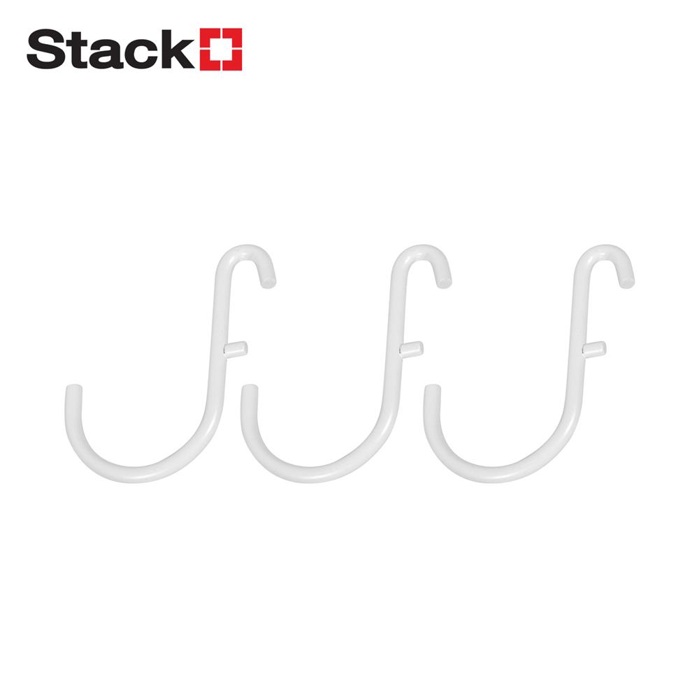 ขอแขวนเหล็กเดี่ยว 3 ชิ้น STACKO TIDY 0.5x4.5x7 ซม. สีขาว_1