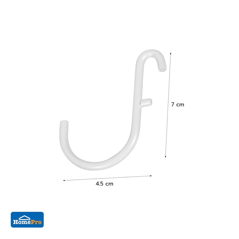 ขอแขวนเหล็กเดี่ยว 3 ชิ้น STACKO TIDY 0.5x4.5x7 ซม. สีขาว
