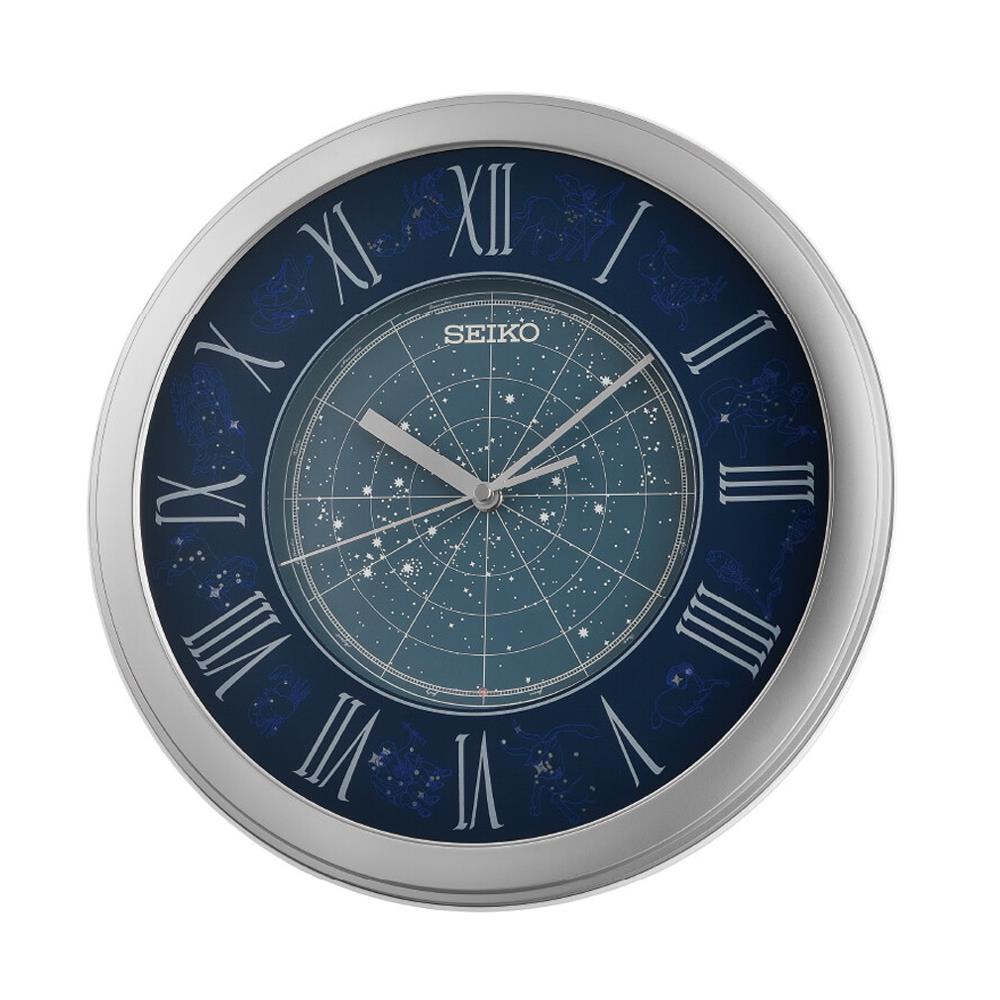 นาฬิกาแขวน SEIKO CLOCKS QHA013S 12.9 นิ้ว สีเงิน