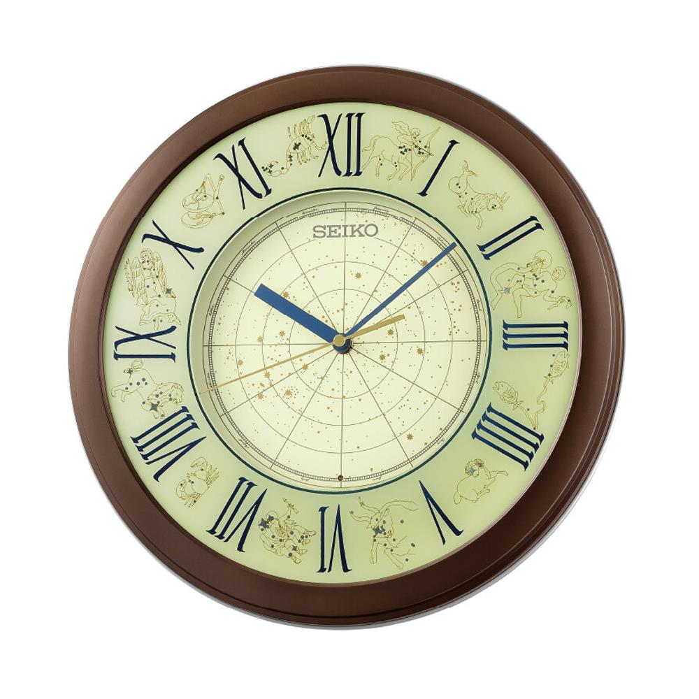 นาฬิกาแขวน SEIKO CLOCKS QHA013B 12.9 นิ้ว สีน้ำตาล