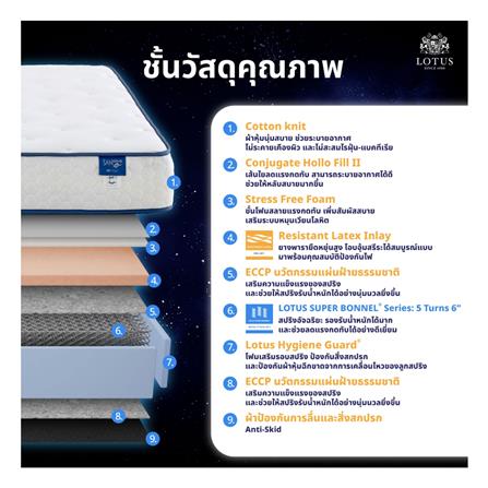 ที่นอน 6 ฟุต LOTUS HERMAN พร้อมเครื่องนอน 4 ชิ้น_4