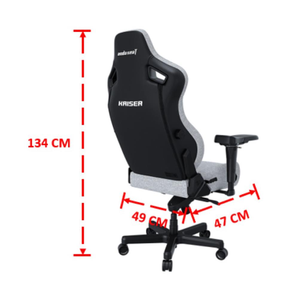 เก้าอี้เกมมิ่ง ANDA SEAT KAISER 4 SIZE L เบาะผ้า สีเทา
