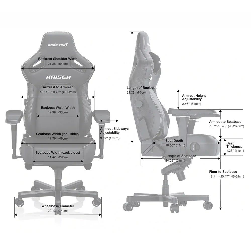 เก้าอี้เกมมิ่ง ANDA SEAT KAISER 4 SIZE L PVC สีม่วง