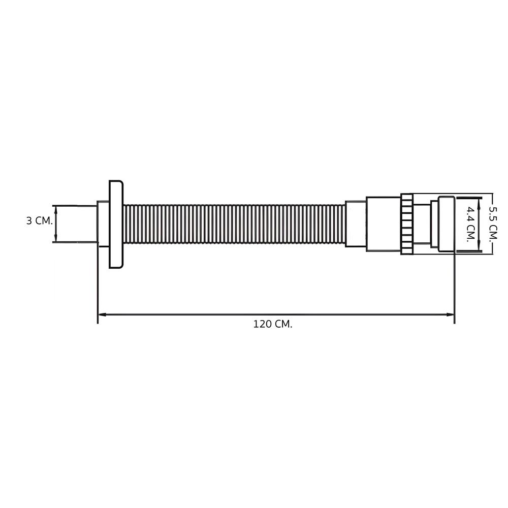 ท่อน้ำทิ้งอ่างล้างหน้าท่อย่น DONMARK GL-5326 120 ซม.