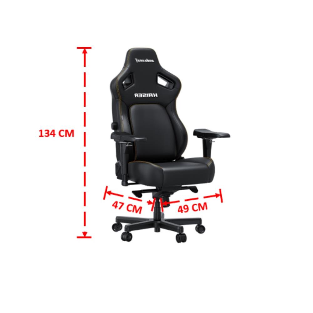 เก้าอี้เกมมิ่ง ANDA SEAT KAISER 4 SIZE L PVC สีดำ