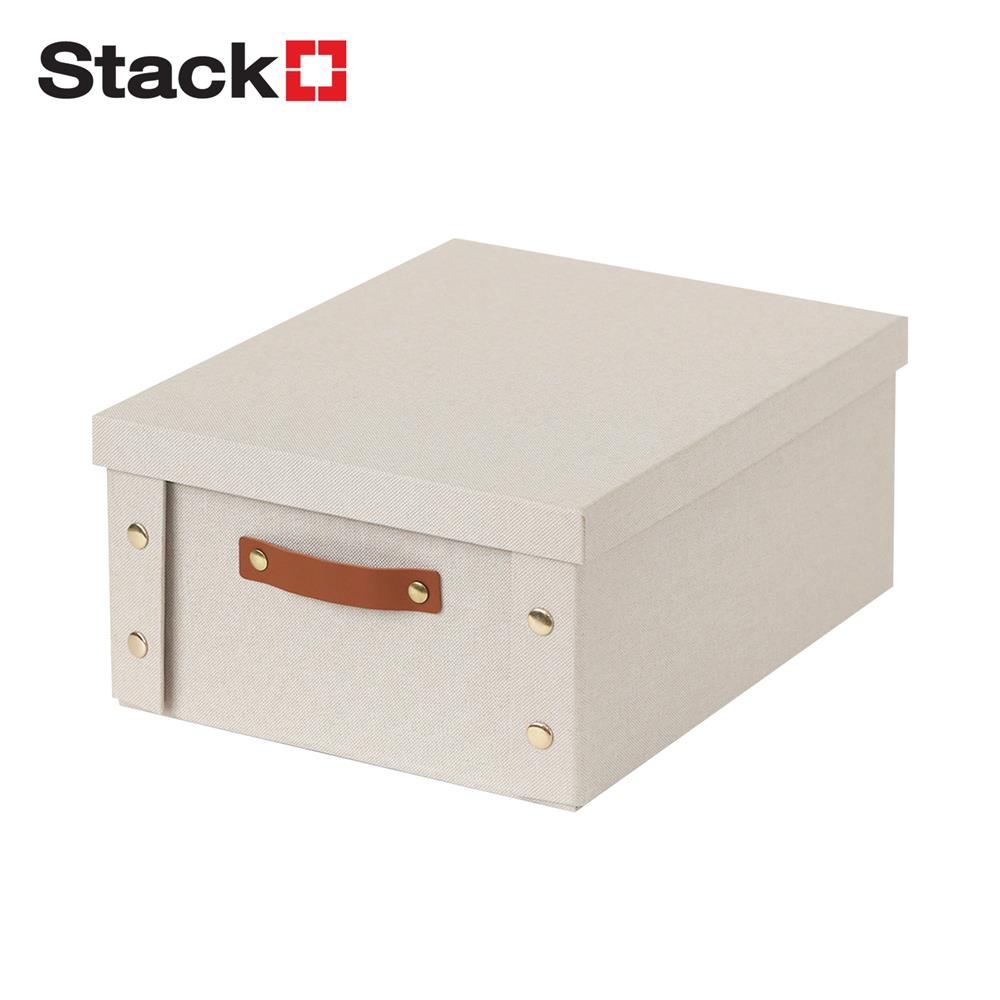 กล่องผ้าพับได้มีฝา STACKO PETA SIZE S 26.5X31.5X14.5 ซม. สีครีม_1