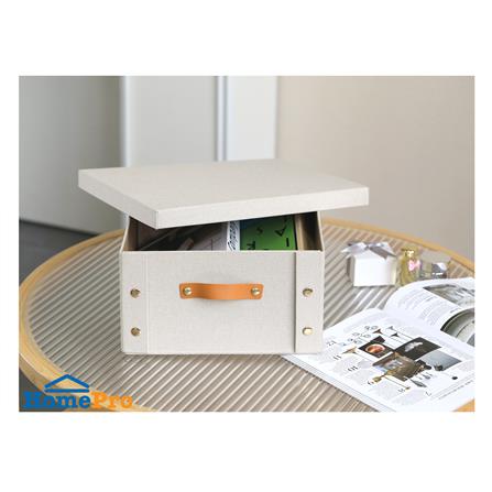 กล่องผ้าพับได้มีฝา STACKO PETA SIZE S 26.5X31.5X14.5 ซม. สีครีม_6