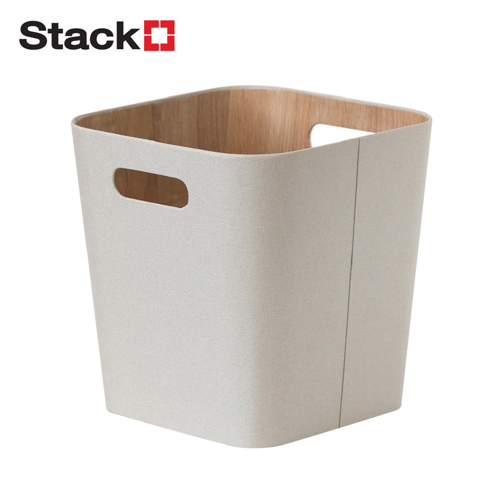 กล่องผ้าเหลี่ยม STACKO PETA 27X27X28 ซม. สีครีม