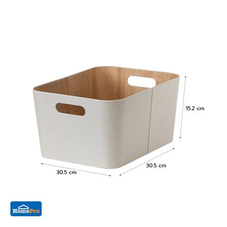 กล่องผ้าเหลี่ยม STACKO PETA 30.5X30.5X15.2 ซม. สีครีม_4