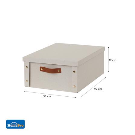 กล่องผ้าพับได้มีฝา STACKO PETA SIZE M 33X40X17 ซม. สีครีม_4