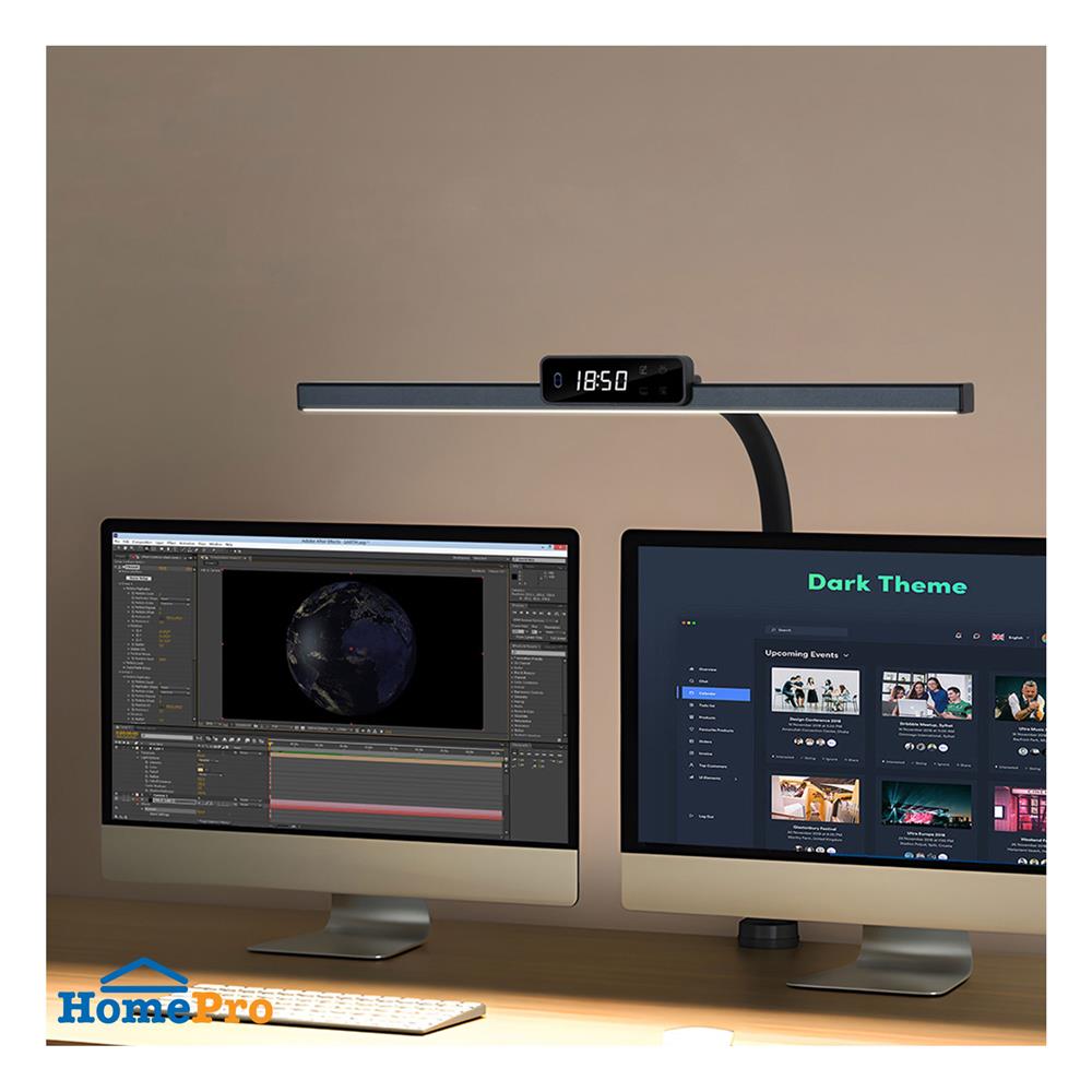 ไฟอ่านหนังสือ LED RIN 214418402 18 วัตต์ DAYLIGHT/COOL WHITE/WARM WHITE สีเทา