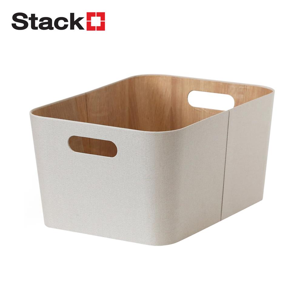 กล่องผ้าเหลี่ยม STACKO PETA 30.5X40.6X20.3 ซม. สีครีม