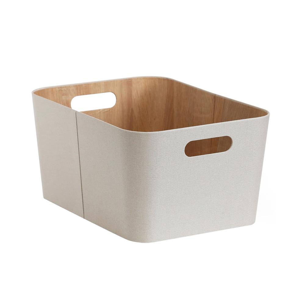 กล่องผ้าเหลี่ยม STACKO PETA 30.5X40.6X20.3 ซม. สีครีม