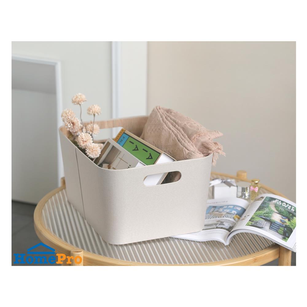 กล่องผ้าเหลี่ยม STACKO PETA 30.5X40.6X20.3 ซม. สีครีม