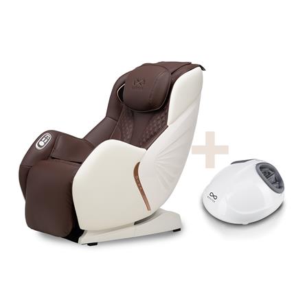เก้าอี้นวดไฟฟ้า RESTER DIVA สีน้ำตาล + เครื่องนวดเท้า RESTER ISTEPP E-8099 สีขาว_0