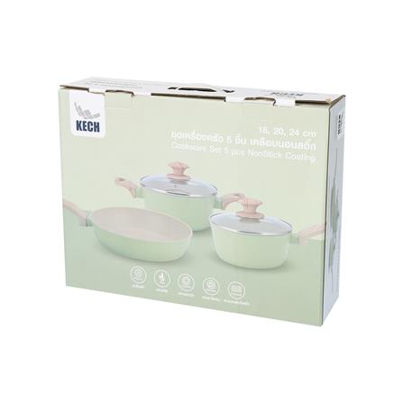 ชุดเครื่องครัว KECH EVA IH 5 ชิ้น สีเขียว_4