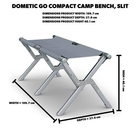 เก้าอี้สนาม DOMETIC GO CAMPACT CAMP BENCH CMP B2 สีเทา_3