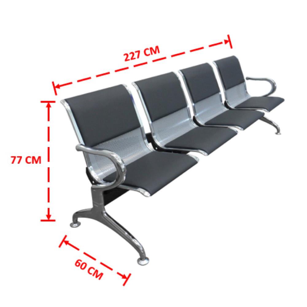 เก้าอี้รับรอง SURE PIPPA CC-313-4 สีเทา/ดำ