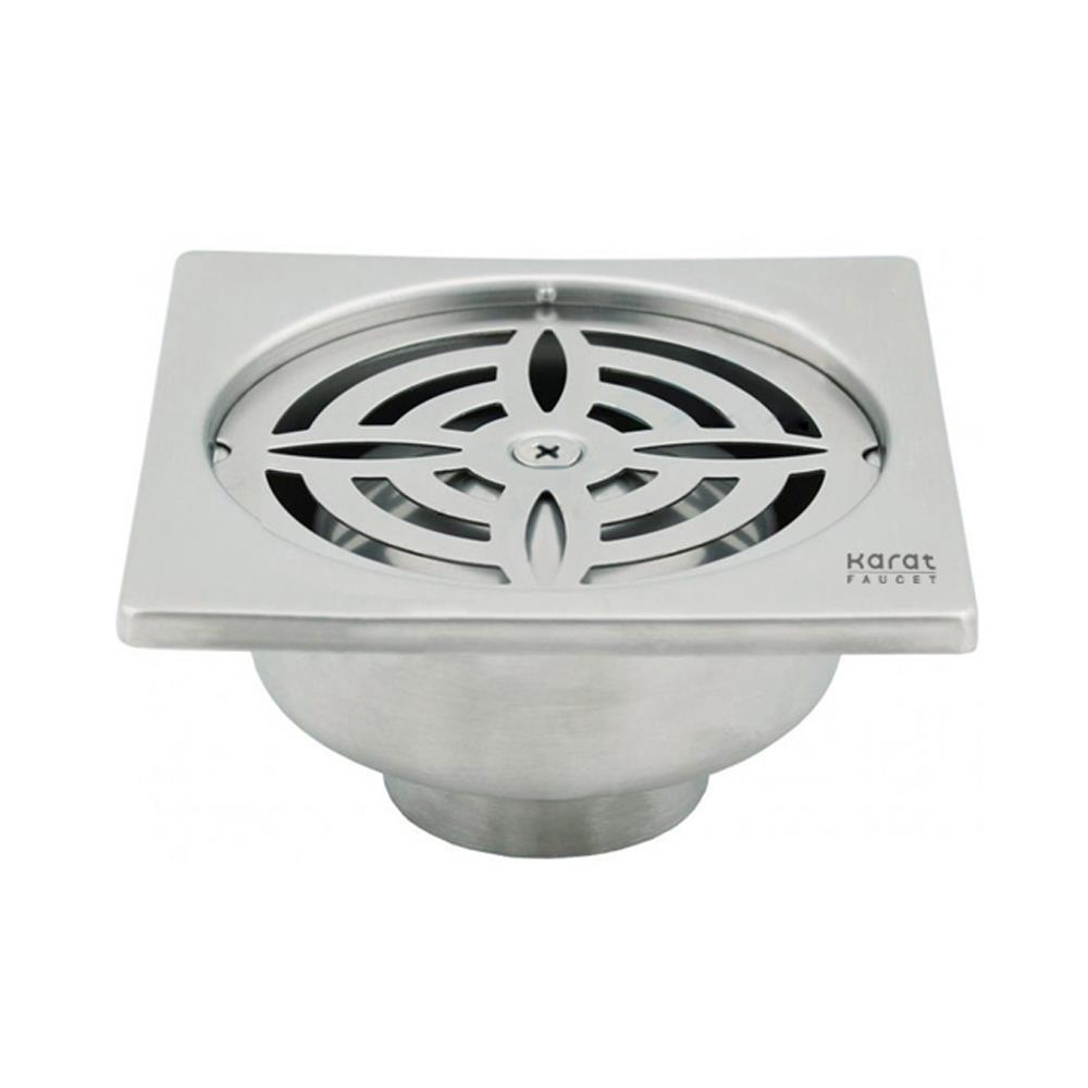 ตะแกรงกันกลิ่นแบบเหลี่ยม KARAT FAUCET KA-56-832-ST หน้าแปลน 4 นิ้ว