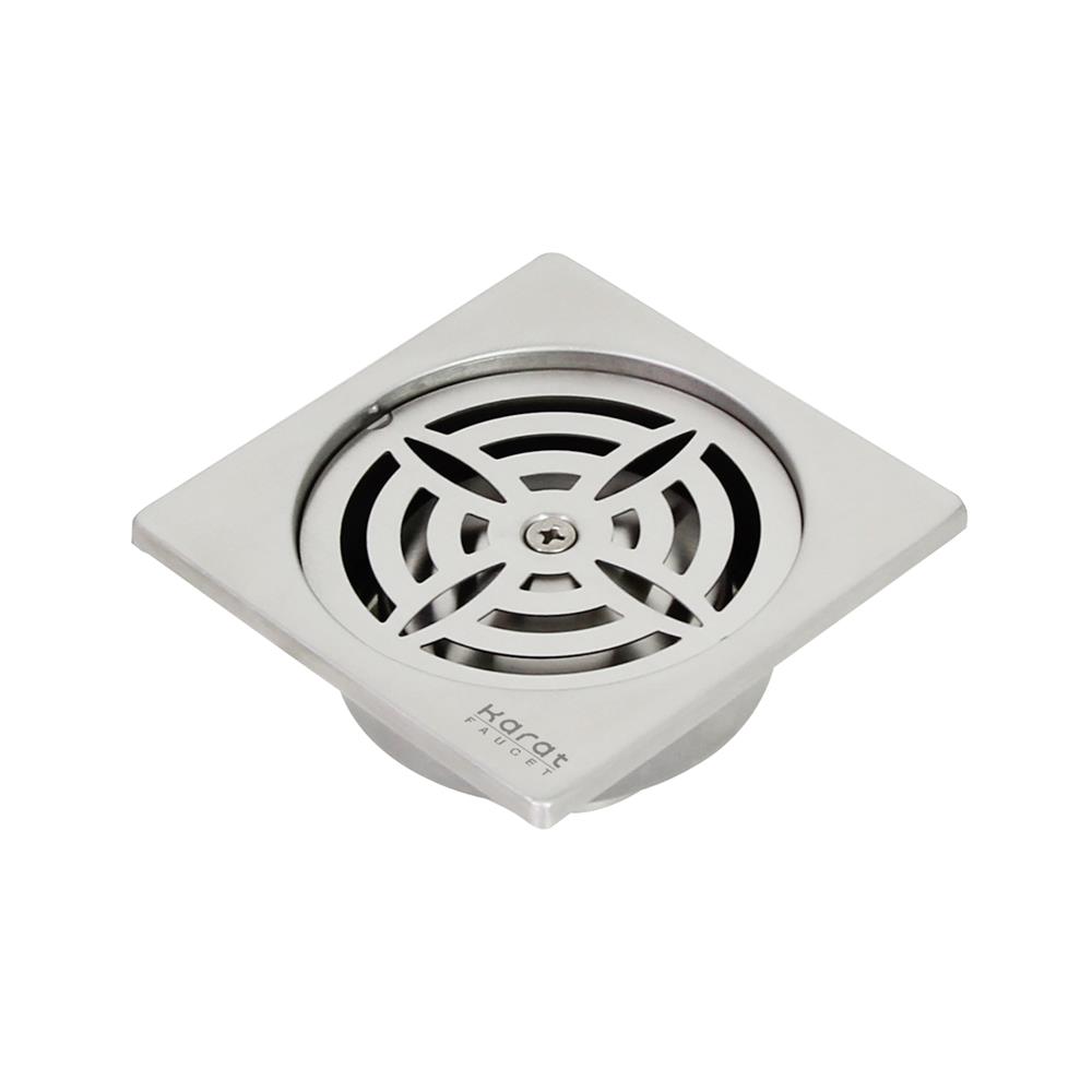 ตะแกรงกันกลิ่นแบบเหลี่ยม KARAT FAUCET KA-56-832-ST หน้าแปลน 4 นิ้ว