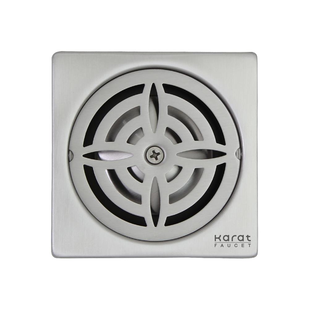 ตะแกรงกันกลิ่นแบบเหลี่ยม KARAT FAUCET KA-56-832-ST หน้าแปลน 4 นิ้ว