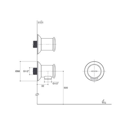 ข้อต่อฝักบัว KOHLER K-16381X-BL สีดำ_1